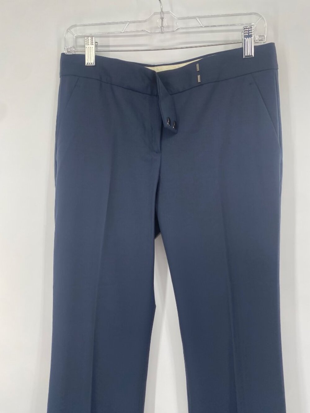 Theory Pants Womens NAVY Trousers Slacks Wide Leg Wool size 8 - Picture 2 of 5